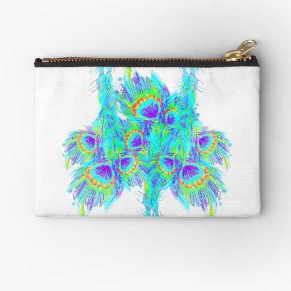 Peacock Feathers Zipper Pouch