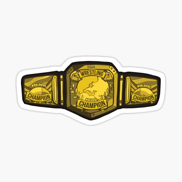 Wrestling Belt Sticker For Sale By Pirminio Redbubble