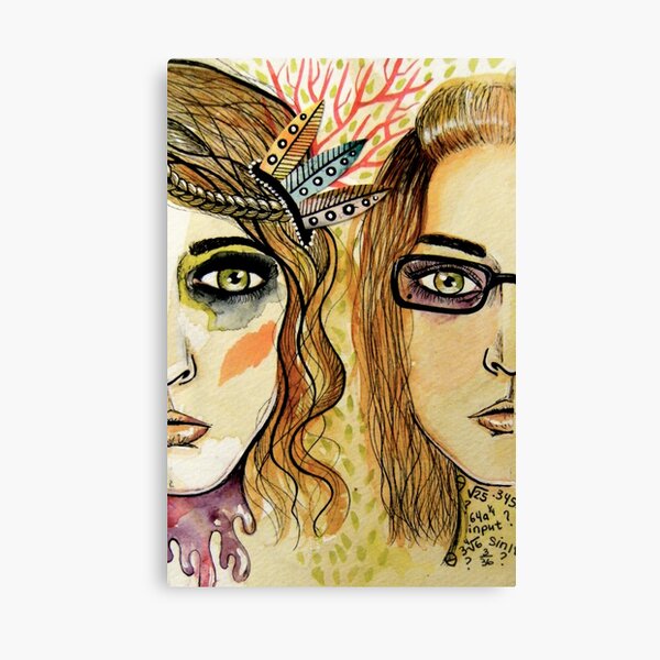 right brain left brain Canvas Print