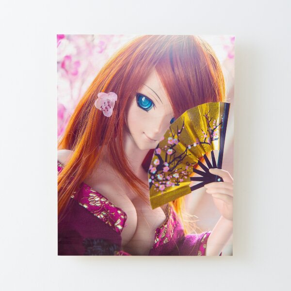 Golden fan · Yuuko Wood Mounted Print