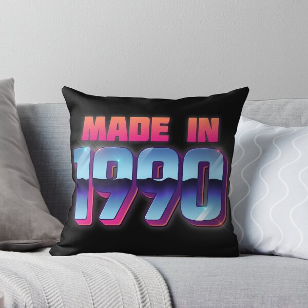 Item preview, Made In 1990 /// Retro Typographic Birthday Design designed and sold by AestheticNow.