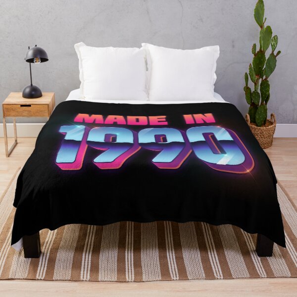 Item preview, Made In 1990 /// Retro Typographic Birthday Design designed and sold by AestheticNow.