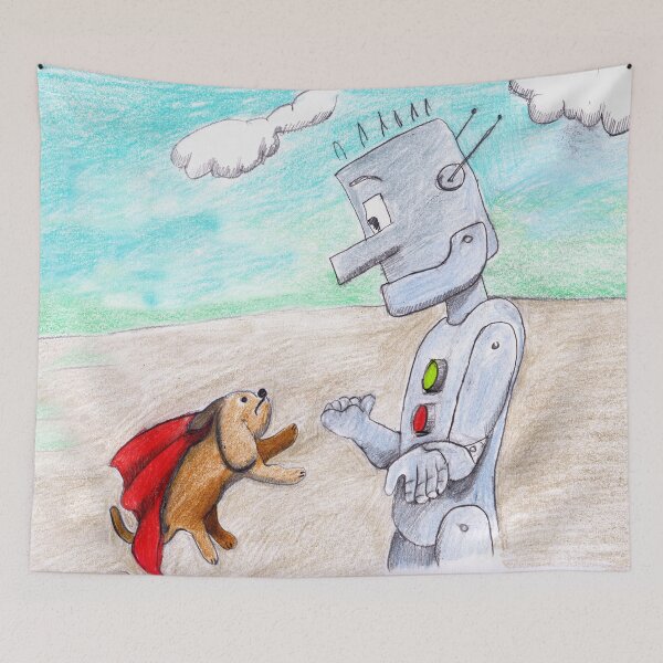 Item preview, Newtral the Robot with Turner the Dog designed and sold by RushingRiver.