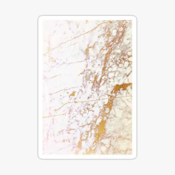 MARBLED WHITE GOLD Sticker