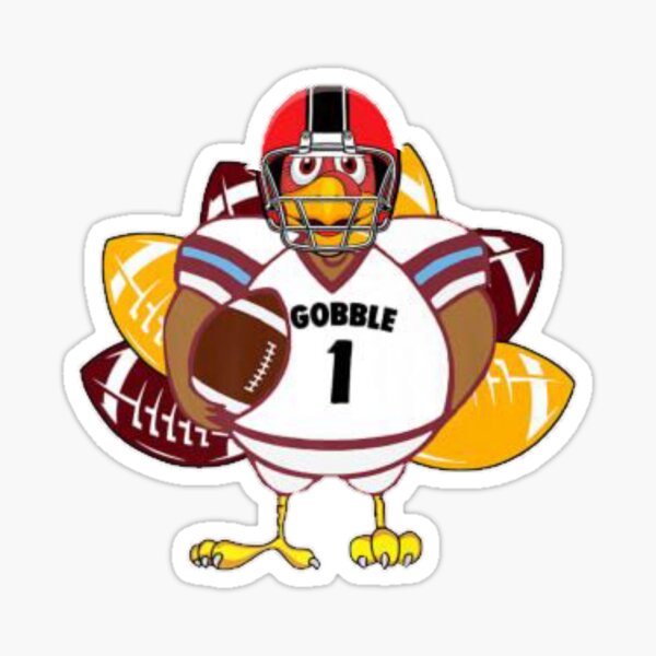 Thanksgiving turkey football player coach fan Sticker