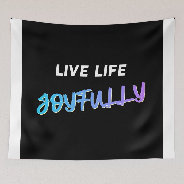 Item preview, Live Life Joyfully Quote designed and sold by MotivationFlow.