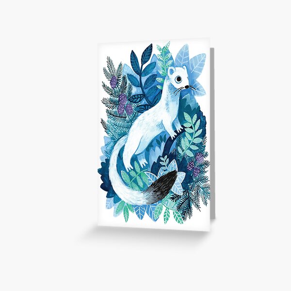 Item preview, Winter Ermine Illustration - White Stoat designed and sold by Aimee Lockwood.