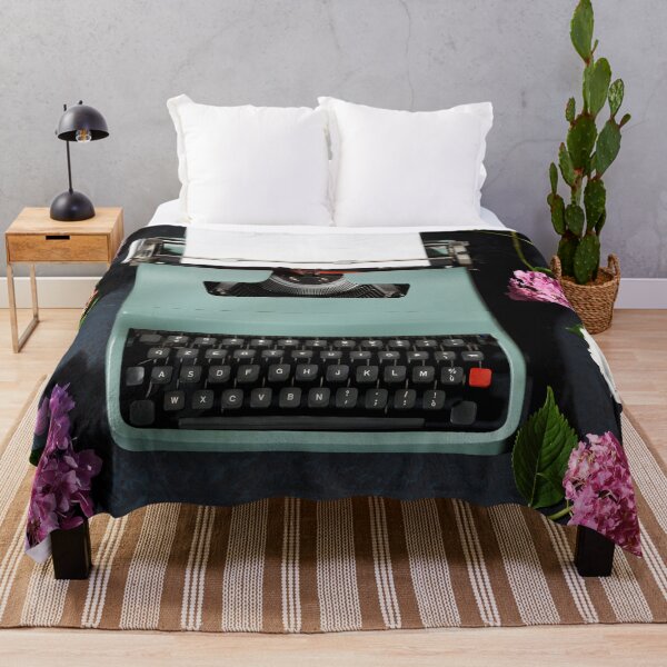 Item preview, Vintage typewriter with hydrangea flowers designed and sold by Anna Khomulo.