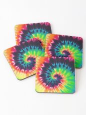 Tie Dye Rainbow Coasters