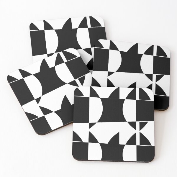 Item preview, Abstract black and white negative shape pattern designed and sold by StudioUnrefined.