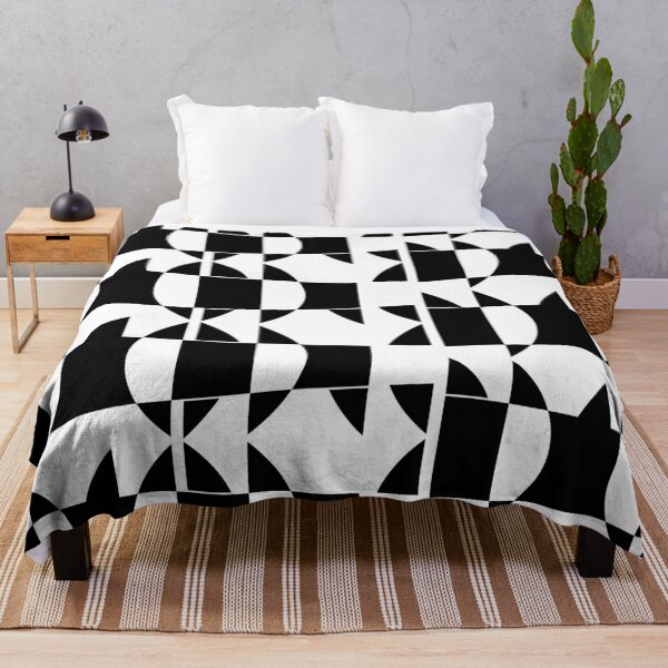Item preview, Abstract black and white negative shape pattern designed and sold by StudioUnrefined.
