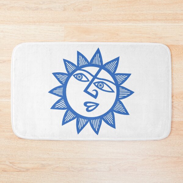 Item preview, Original Happy and Smirky Sun Looking Up Design (royal blue) designed and sold by wariana.