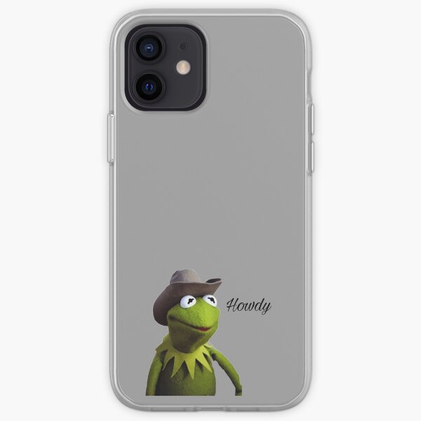 Kermit the Frog Cowboy Howdy Meme Reaction Sticker iPhone Soft Case