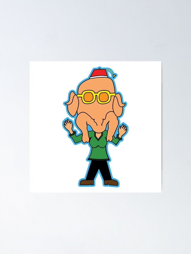  monica turkey head poster by phantomstars redbubble