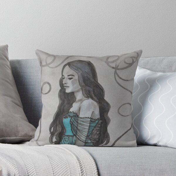 Item preview, Ink Portrait in a Scalloped Dress designed and sold by Stephanie Chayrez.