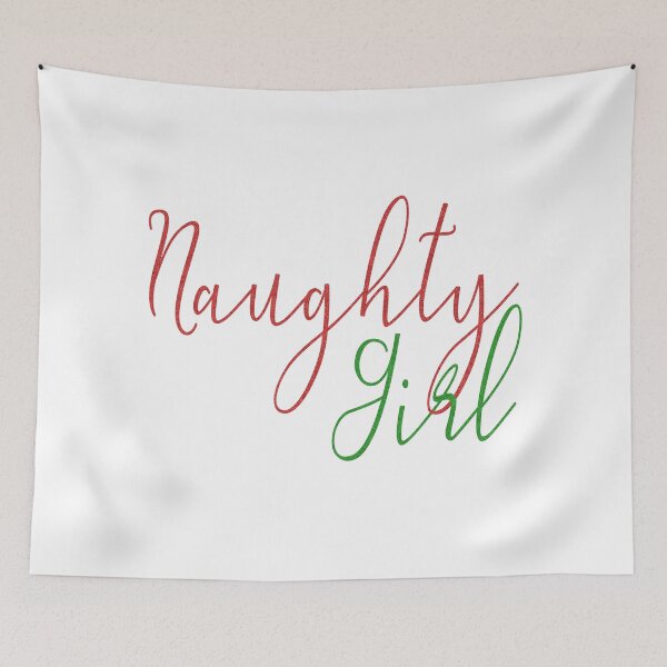 Item preview, Red and Green Glitter Naughty Girl Christmas  designed and sold by MixinMadness.