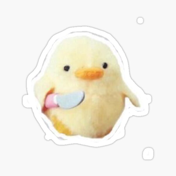 chick with knife meme Sticker