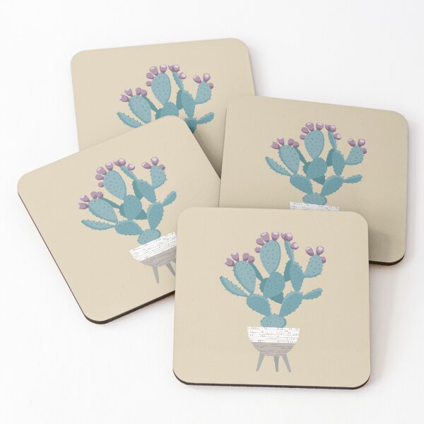 Item preview, Prickly pear cactus in a basket planter designed and sold by Iker Paz Studio.