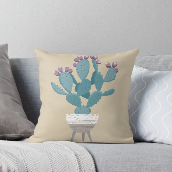 Item preview, Prickly pear cactus in a basket planter designed and sold by Iker Paz Studio.