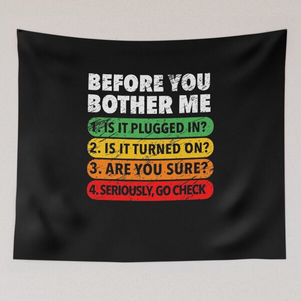 Item preview, Tech support checklist, before you bother me funny gift idea designed and sold by WeeTee.