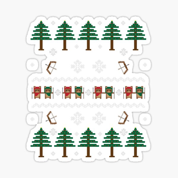 Vista previa del artículo con la obra «Una Navidad Ewok», diseñado y vendido por loofaness.