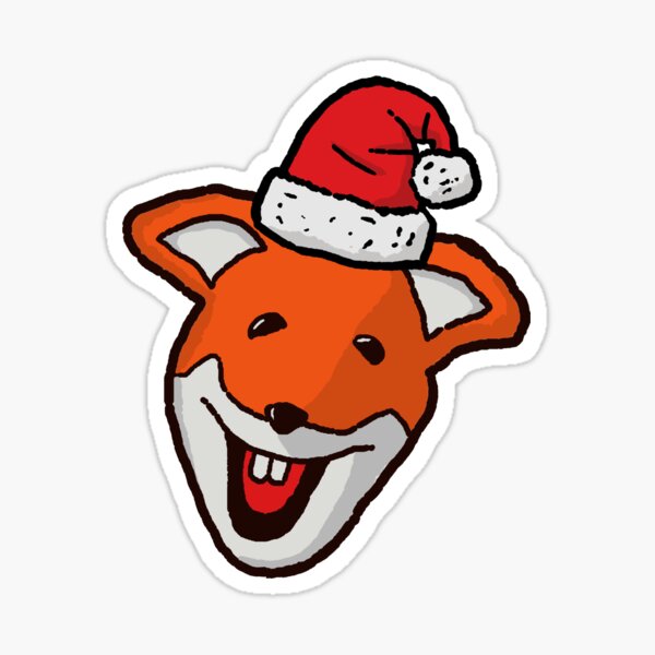 "XMAS Basil Brush From The Basil Brush Show" Sticker for Sale by Captainhuck Redbubble