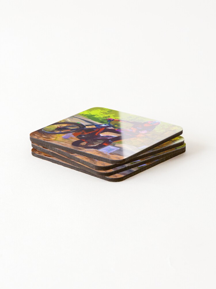 Thumbnail 4 of 5, Coasters (Set of 4), Trials Riding designed and sold by PODLizardWizard.