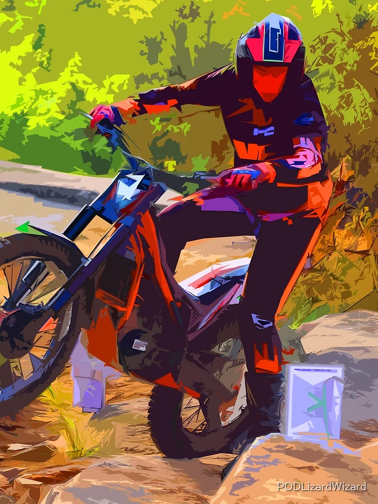 Thumbnail 3 of 3, Scarf, Trials Riding designed and sold by PODLizardWizard.
