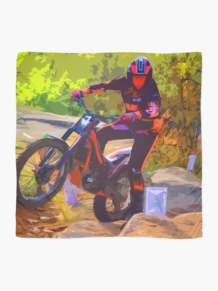 Thumbnail 2 of 3, Scarf, Trials Riding designed and sold by PODLizardWizard.