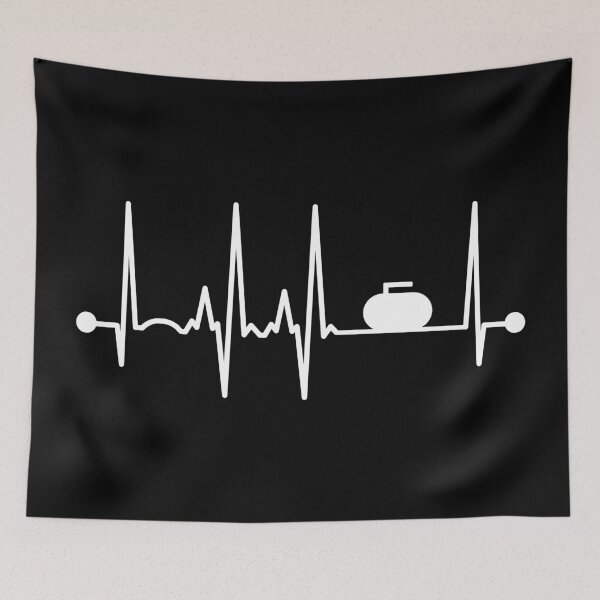 Item preview, Curling Heartbeat designed and sold by teesaurus.