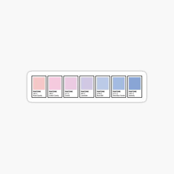Pastel PANTONE Color Palette Sticker