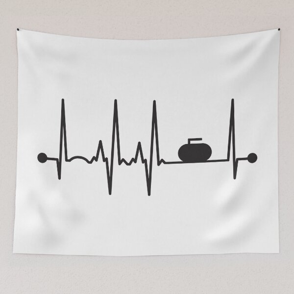 Item preview, Curling Heartbeat designed and sold by teesaurus.