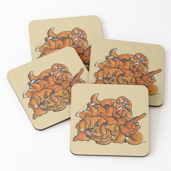 Item preview, Sleeping pile of Toller dogs designed and sold by animalartbyjess.