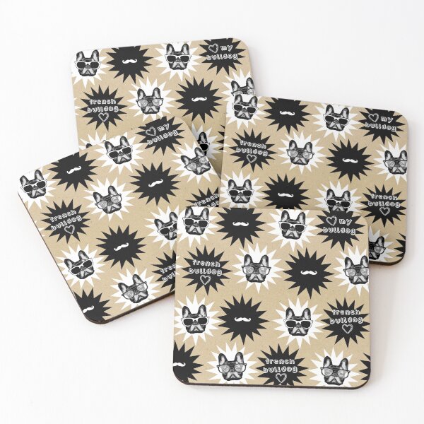 Item preview, French Bulldog funny hipster pattern designed and sold by Toomuchfun.