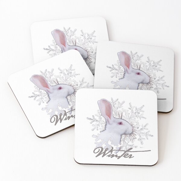 Item preview, Winter Snow Hare White designed and sold by artistdiat.