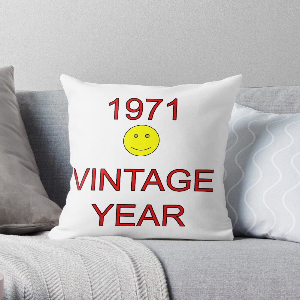 1971 Vintage Year Throw Pillow
