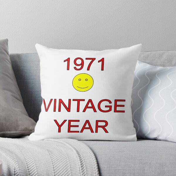 1971 Vintage Year Throw Pillow