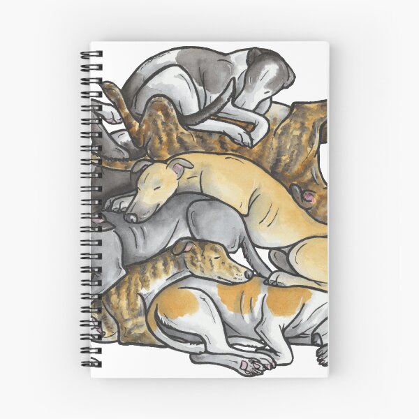 Item preview, Sleeping pile of Greyhound dogs designed and sold by animalartbyjess.