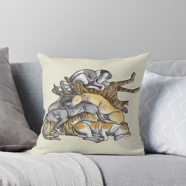 Item preview, Sleeping pile of Greyhound dogs designed and sold by animalartbyjess.