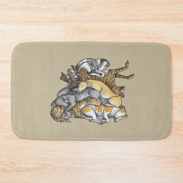 Item preview, Sleeping pile of Greyhound dogs designed and sold by animalartbyjess.