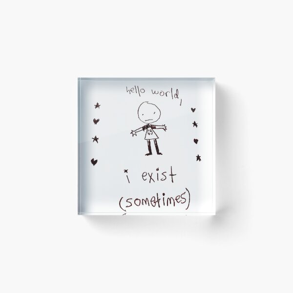 Item preview, i exist (sometimes) designed and sold by april aberdeen.