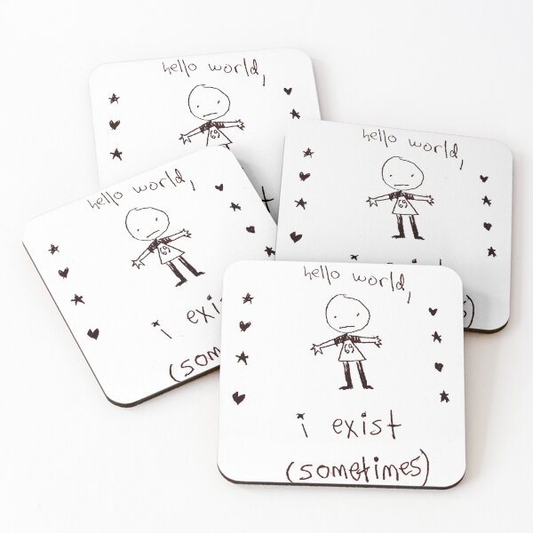 Item preview, i exist (sometimes) designed and sold by april aberdeen.