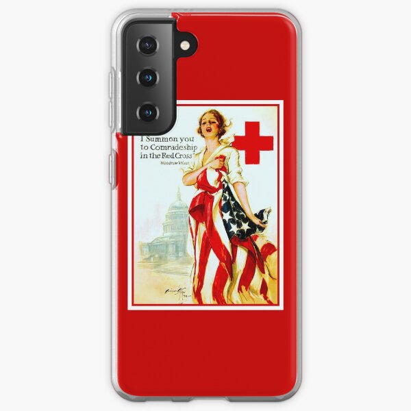 ROTES KREUZ: Vintage Wartime Nurses Print Samsung Galaxy Flexible Hülle