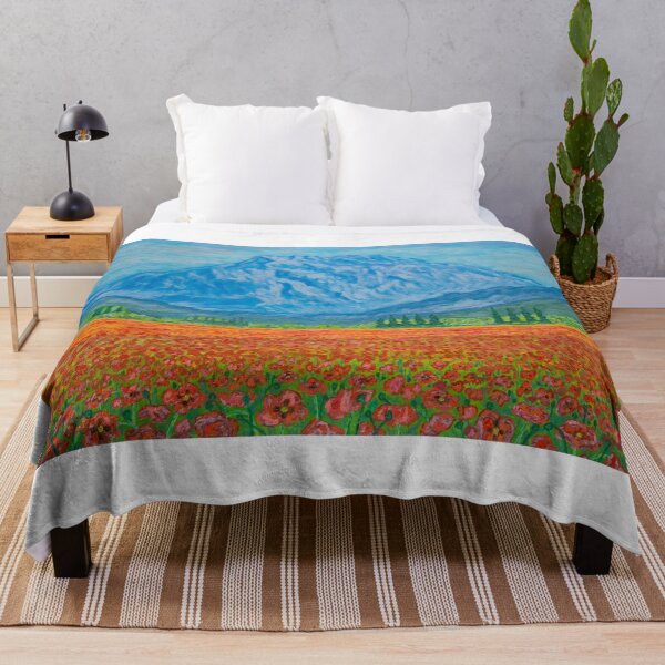 Item preview, A mountain and a field with red poppies designed and sold by AntonL18.