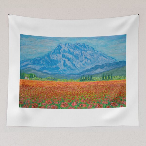 Item preview, A mountain and a field with red poppies designed and sold by AntonL18.