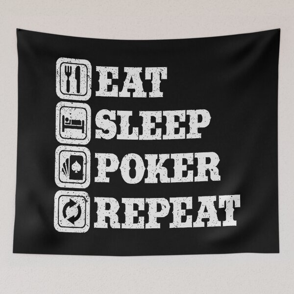 Artikelvorschau, Poker Fanatic - Eat Sleep Poker Wiederholung entworfen und verkauft von IdentiTee Studios.