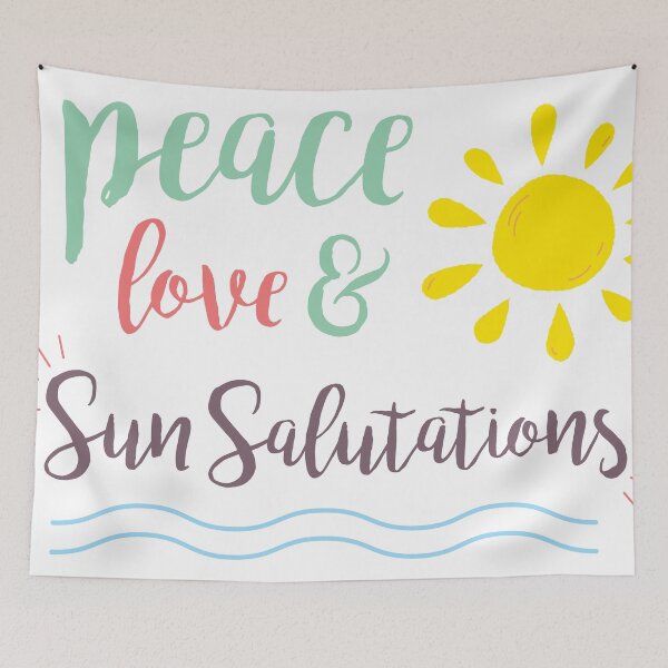 Item preview, peace love and sun salutations designed and sold by ToffDesigns.