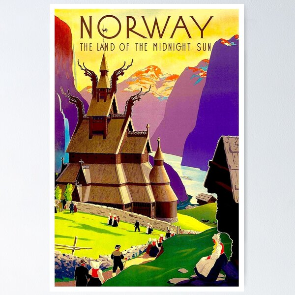 Item preview, NORWAY : Land of the Midnight Sun Advertising Print designed and sold by posterbobs.