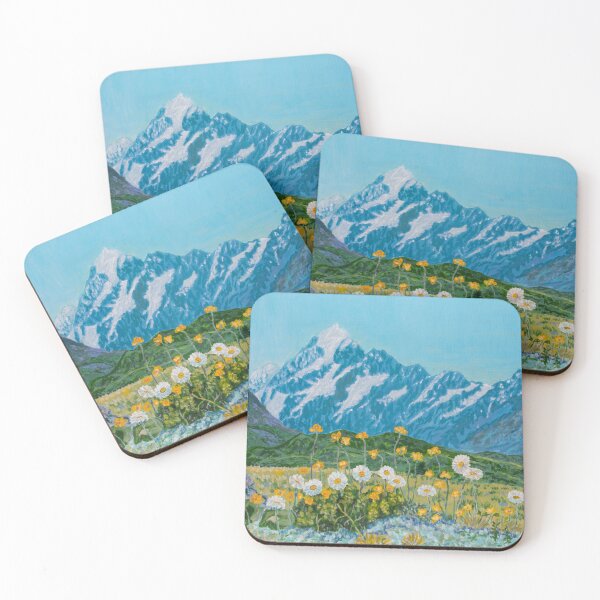 Item preview, Mount Cook (Aoraki) and flowers, New Zealand designed and sold by AntonL18.