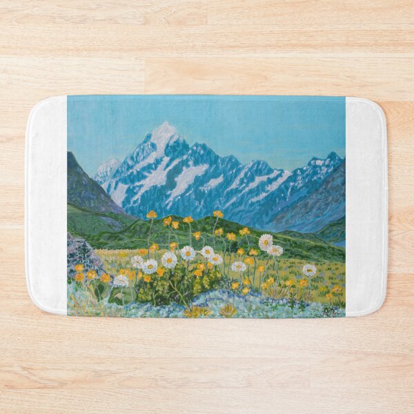 Item preview, Mount Cook (Aoraki) and flowers, New Zealand designed and sold by AntonL18.